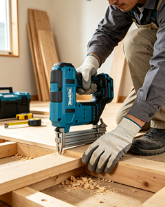 Kit combiné d'outils électriques sans fil <span class=keywords><strong>Makita</strong></span> 18V Brushless 4-en-1 pour le travail du bois : Défonceuse, Cloueur, <span class=keywords><strong>Scie</strong></span> <span class=keywords><strong>circulaire</strong></span>, Raboteuse pour la construction - Product Image 4