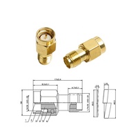 Enchufe macho SMA a conector adaptador rápido SMA a SMA Cable Push-on hembra RF Coaxial conector Wifi adaptador de conector
