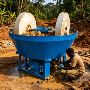 Mulino a due rulli a umido da 1200 mm per oro, macchina per la macinazione di roccia e minerale d'oro ad alta produttività per minatori africani - Product Image 3