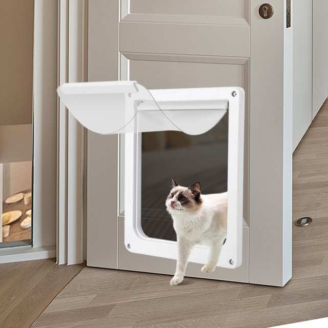 Prodigy 24PED02 Adjustable Durable ABS+PVC Magnet Dog Door Button Closure Animal Pattern Safety Gate Dogs/Cats/Small Animals
