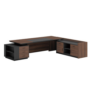 Thương mại Nhà nội thất văn phòng hiện đại Thiết kế sang trọng MDF CEO <span class=keywords><strong>Boss</strong></span> L hình dạng văn phòng bảng bàn - Product Image 6