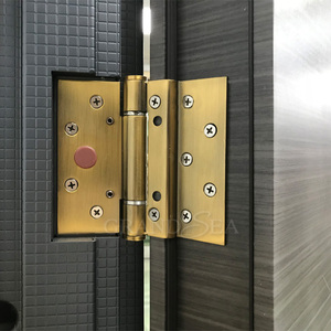 Puerta de seguridad clasificada contra el fuego del grano de madera de la cerradura elegante de la huella dactilar del nuevo dis - Product Image 4
