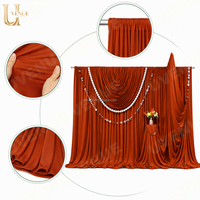 Rideau de fond en tissu extensible 4 directions en spandex Uvenue, draperies en soie de lait pour décoration de scène d'événement et mur de mariage