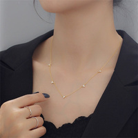 FUAMAY Alibaba - Collar Clásico de Plata 925 con Cadena de Eslabones y Circonitas, Diseño de Flor Triple Unisex, Ideal para Aniversario
