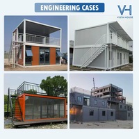 Maison modulaire détachable en conteneur gris foncé durable pour bureau de chantier et logement