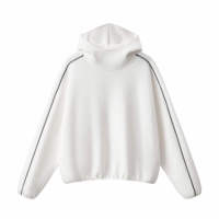 Hoodie surdimensionné en coton éponge 100% 400 g/m² avec imprimé à carreaux pour hommes, vente en gros directe d'usine