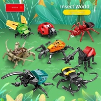 Woma Insect Battle Creative DIY ABS Plastic Small-Particle Building Blocks Children Toy Boys Gift Beetle Animal Model Age