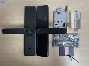 TYSH 9 Languages <b>Smart</b> Door <b>Lock</b> WiFi Tuya App Remote Control Fingerprint Digital Keypad NFC Code 5050 Mortise Aluminum/Wood TYS - Product Image 6