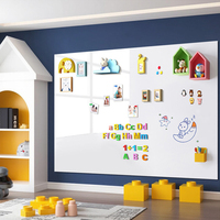 Tableau d'écriture magnétique adhésif épaissi, autocollant tableau blanc 60x90cm, pour bureau, mur culturel, mur de graffitis pour enfants