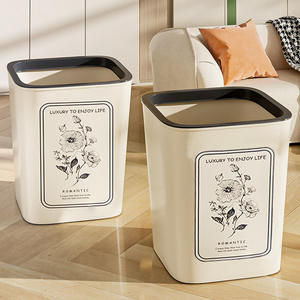 Cubo de Basura Rectangular Moderno y de Lujo, 9L de Gran Capacidad, para Interiores, Hogar, Sala de Estar, Cocina, Dormitorio, Baño - Product Image 1