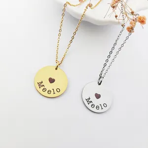 20mm Custom Name Necklace 18K Gold Plated Chinese Markets Online Bisuteria Al Por Mayor China Necklace with Name Customize