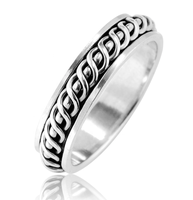 Bague de mariage classique vintage noire antique oxydée en argent sterling 925 de haute qualité avec serti en grappe et motif floral