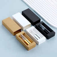 Boîte rigide de luxe en gros Boîte en papier à tiroir coulissant simplicité Emballage brun et blanc Emballage de boîte à tiroir noir