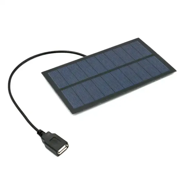Cheap 5V 2W Portable Multi Function Plastic Case Charge Outdoor Battery Charger Mono Poly Solar Panel with USB Female Port