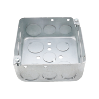 Boîte de dérivation électrique en acier galvanisé carrée de 4 pouces American Standard 52171-1/2 et 3/4 pouces, indice de protection IP66, couleur argent, 0,8-1,6 mm