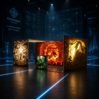 Boîte à lumière SEG personnalisée rétroéclairée par LED couleur, haute luminosité, durable et portable pour l'affichage en salon professionnel