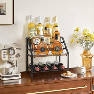 Wine Rack Metal Industrial Design <b>Bar</b> <b>Tools</b> Storage Shelf For Wine Bottles Party Use - Product Image 2