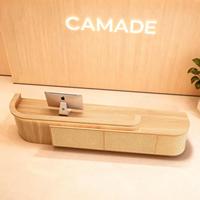 Comptoir de caisse rétro pour salon de thé, restaurant japonais et coréen, style minimaliste moderne, bureau de réception pour gîte, bar et salon de beauté