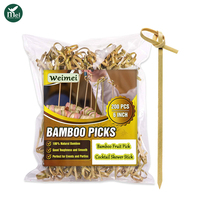 Brochettes jetables en bambou Teppo, brochettes de qualité alimentaire, biodégradables, pour barbecue, fruits, cocktails, fêtes.