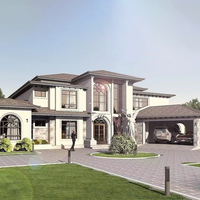 Villa préfabriquée moderne de haute qualité, personnalisée, en acier, avec structure en acier galvanisé et certification ISO9001