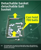 Máquina Recogedora de Pelotas de Golf PGM Modelo JQQ003 con Capacidad para 700 Pelotas, Suministros para Campos de Práctica, 13 Canales, Empujada a Mano, Hecha en China