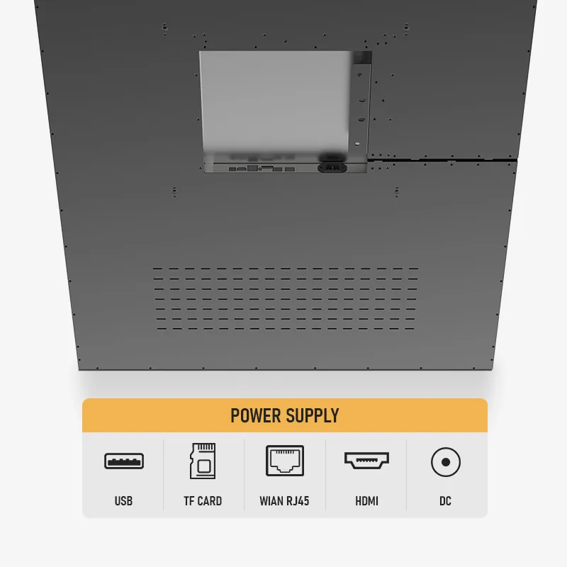 43インチフレームレス液晶デジタルサイネージ壁掛けフォトライトボックス