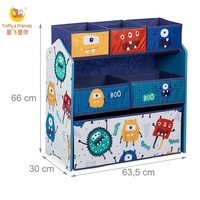 Organisateur de jouets et amis pour enfants, avec cubes en tissu, design de monstre, nouvelle collection