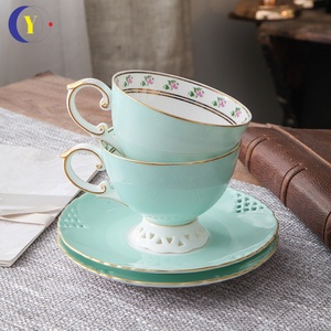 European Luxury <b>Ceramic</b> Coffee Set Modern Nordic Design Simple Bone China Cup Saucer <b>Pot</b> for Afternoon Tea Dinner British Style - Product Image 3