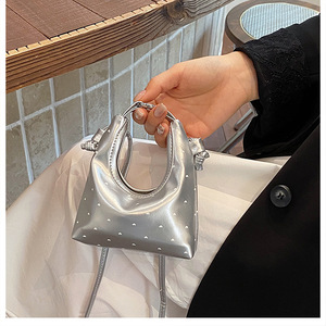 Mini Bolso de Moda para Mujer, Bolso de Mano Texturizado, Bolso Bandolera de un Solo Hombro - Product Image 1