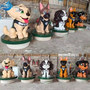 Sculpture de chiot de dessin animé joyeux - <span class=keywords><strong>Chien</strong></span> en fibre de verre personnalisé pour les animaleries et les zones pour enfants - Product Image 2