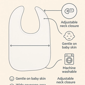 Baberos de Bebé de Poliéster TPU Sublimables Personalizados ZZB para Impresión por Sublimación, Diseño Personalizado con Texto - Product Image 3
