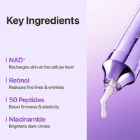 Soin de la peau liquide pour les yeux, vegan, biologique, marque privée, à l'acide hyaluronique, aux peptides naturels et aux protéines, anti-âge, anti-rides