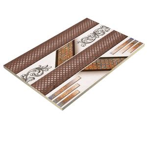 Carreaux de mur en céramique imperméables modernes 300x450MM finition brillante aspect planche de bois carreaux rectifiés de surface émaillée pour murs intérieurs - Product Image 6