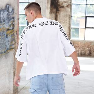 Supplier t <b>Shirt</b> Custom High Quality <b>Thick</b> Cropped Tshirt Tight Neck T-<b>shirt</b> Boxy Oversized Tee <b>Shirt</b> for <b>Men</b> - Product Image 4