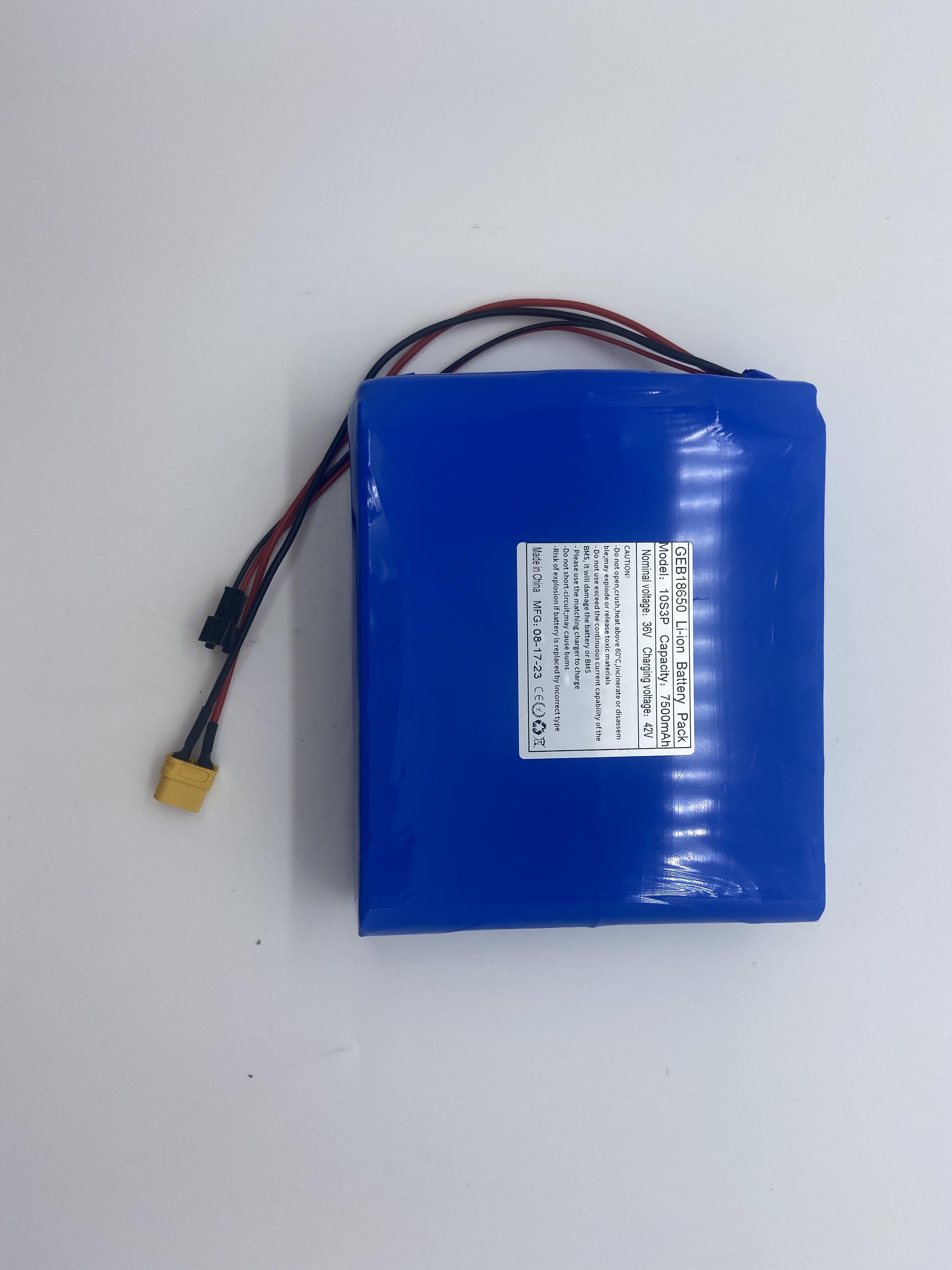 Batterie Lithium-ion 36 V Pour Vélo électrique Avec Chargeur, 7,8 Ah 10S3P Pour Scooter, Avec Prise BMS XT60/T