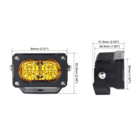 Feux antibrouillard LED 20W, 3,3 pouces, éclairage extérieur automobile, blanc jaune, IP67, 9-36V DC, camion, SUV, 4x4, tout-terrain, 12V 24V, spot