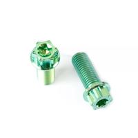 Vis en titane Gr5 anodisé à tête hexagonale Torx à 12 points avec bride M5 M6 M8 M10 M12 M14