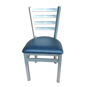 Starbuck Design Restaurant Silla <span class=keywords><strong>de</strong></span> metal con marco negro y tapicería <span class=keywords><strong>de</strong></span> asiento azul marino para el hogar Oficina Hotel Apartamento en venta - Product Image 1