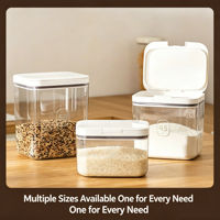Ensemble de contenants de stockage alimentaire hermétiques empilables, bocaux d'organisation de cuisine en plastique avec couvercles à clapet, récipients sans BPA