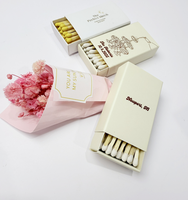 Boîte d'allumettes personnalisées de luxe, écologiques, en bois, sûres, pour restaurant, bar à cigares, souvenir pour les invités, allumettes pour bougies