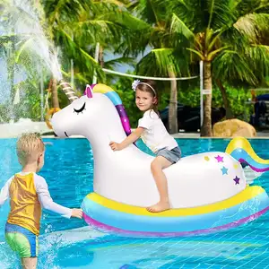 מפעל סיטונאי חמה Custom מים צעצועים מצחיק חיצוני מתנפח בעלי החיים להתיז unicorn חד קרן ממטרה