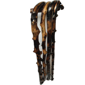 Bâton de marche en rotin naturel à base de plantes, épais, noir, 2,3-2,8 cm, pour personnes âgées, aide à la marche - Product Image 2