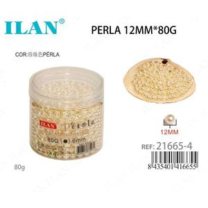 Perle di imitazione ILAN 12mm 80g per decorazioni di abbigliamento - Product Image 3
