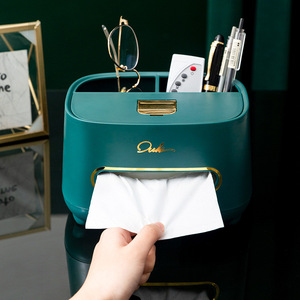 Luxury Desktop Tissue Box With Storage Compartment For Home Office Car Living Room Bathroom Plastic Multifunctional Paper Box - Product Image 2