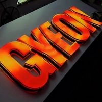 Lettres LED 3D personnalisées de qualité supérieure, en acrylique, illuminées, étanches, enseignes électroniques pour la publicité en devanture de magasin