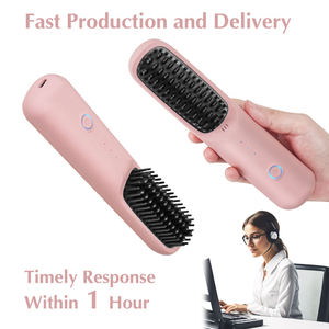 Mini Plancha de Pelo Inalámbrica con Pantalla LCD, Recargable por USB, 2 en 1, Multitemperatura, Rizador de Pelo Portátil para el Hogar - Product Image 3