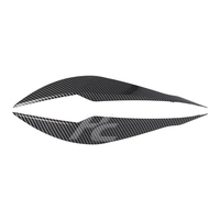Couvertures ABS noires brillantes de garniture de sourcil de paupières de phare pour BMW série 3 F30 décoration de phare de berline 2012-2018