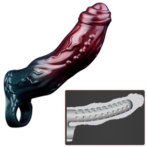 20 في إغلاق بقعة ز تحفيز القضيب كم القضيب الواقي الذكري القضيب كبير موسع القضيب المنتج المثيرة مع تحفيز الداخلي - Product Image 2