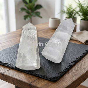 คริสตัลควอตซ์อาเกตพลอยแกะสลักทรงแหลมสำหรับบำบัดและเสริมฮวงจุ้ย - Product Image 3