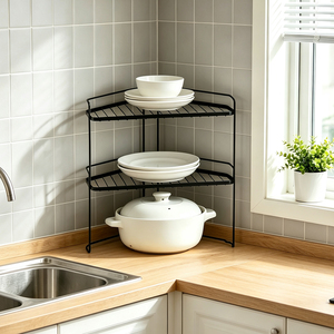Multifunctional Kitchen Storage Rack Drill-Free Freestanding <strong>Desktop</strong> Storage <strong>Shelving</strong> <strong>Unit</strong> - Product Image 1